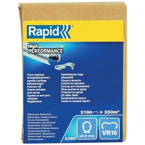 Image of Rapid VR16 Galvanized Fence Hogrings, Suitable for 2-8 mm Netting Wire, Ideal for Securing Cages and Fencing, 3190 Pieces, Boxed (40108808)