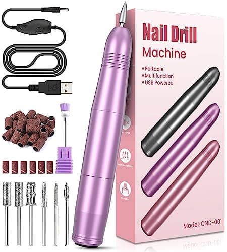 Image of Electric Nail Files, Professional Nail Drill for Acrylic Nails Gel, Electric Nail Drill 20000 RPM, Adjustable Speed E File for Nails, Electric Manicure Pedicure Kit Gifts for Beginner Girl Women Mum