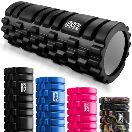 Image of Foam Roller for Deep Tissue Muscle Massage Trigger Point Muscles Enhance Recovery for Physical Therapy and Rehab (Black)