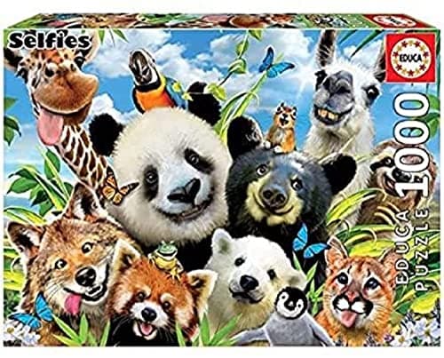Image of Educa Borrás 18117 Serie Educa Borras Llama Drama Selfie 1000 Piece Jigsaw Puzzle, Assorted, Piezas