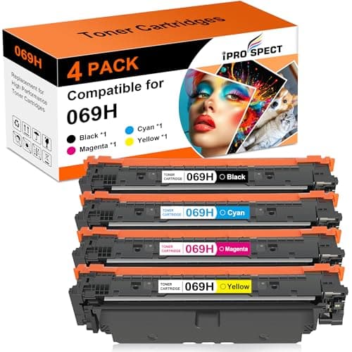 Image of 069H 069 Compatible Toner Replacement for Canon 069H 069 CRG-069H CRG-069 High Yield for imageCLASS LBP673Cdw LBP674Cdw LBP674Cx MF751Cdw MF753Cdw MF752Cdw MF756Cx (4-Pack BK C M Y)