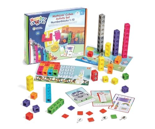 Image of Learning Resources Numberblocks MathLink Cubes Activity Set, Ages 3+, Build Numberblocks 1–10, Learn Counting & Number Sense