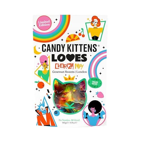 Image of Candy Kittens Vegan Sweets – LOVES (140g Pack of 7) – Ideal Vegan Treats with No Nasties, Plant-Based Snacks Made with Real Fruit Juice, Perfect for Pick and Mix or Gift Box