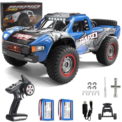 Image of Yidedraw RC Cars 1:14 RC Truck 30 MPH 4WD Remote Control Car Fast All Terrain RC Trophy Truck for Adults Teens Boys 50Mins Off-Road RC Buggy Big Short Course RC Truck with 2 Batteries (RTR)