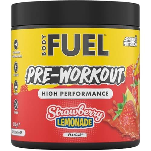 Image of Applied Nutrition BodyFuel Pre Workout Powder - Energy & Physical Performance with Citrulline, Creatine, Beta Alanine (320g - 40 Servings) (Strawberry Lemonade)