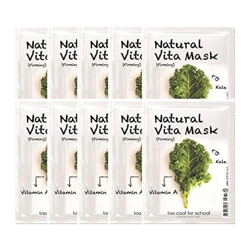 Image of Too Cool For School] [6 Masks Natural Vita Mask - Firming [Vitamin A, Kale] 23ml (0.77 fl. oz.)