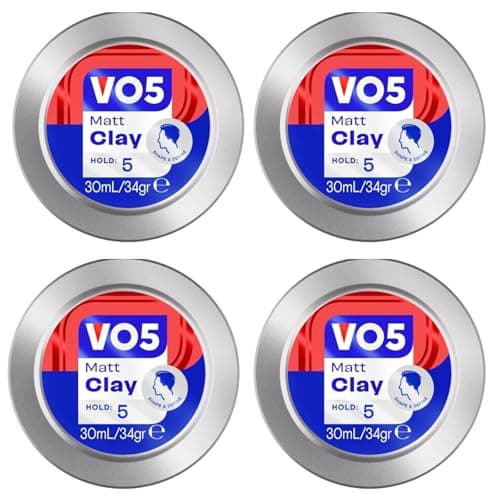Image of VO5 Hair Styling Mini Matt Clay for Men & Women - Extra Hold, Flexible Matt Finish for All-Day Control, 30ml - Pack of 4