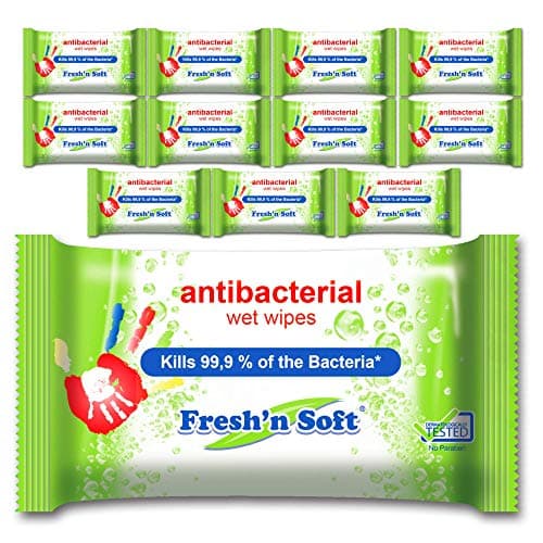 Image of Multi-Purpose Antibacterial Disinfectant 15 Pack Multipack Total (180) Wipes For Hard Surfaces Gym Equipment Keyboards Door Handles Effective Against Bacteria, White (12)