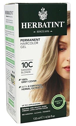Image of Herbatint Permanent Herbal Haircolour Gel (10c - Swedish Blonde) 1 Or 2 Applications