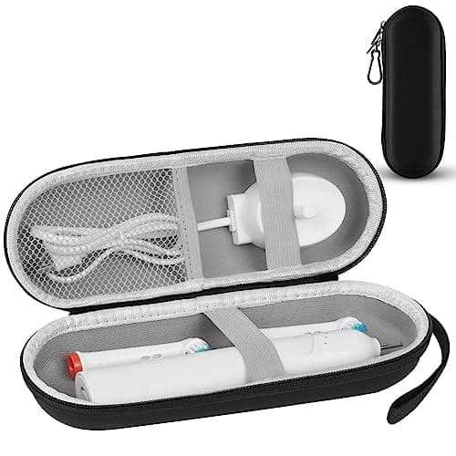 Image of LOPHE Electric Toothbrush Travel Case, Dustproof Toothbrush Storage Holder, Portable Toothbrush Protective Cover Bag, Electric Toothbrush Case Container for Business Camping Travel (Black)