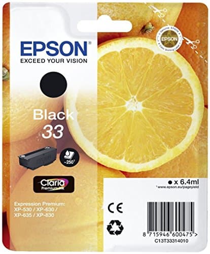 Image of Epson 33 Ink Cartridge Claria Premium Oranges Black C13T33314012