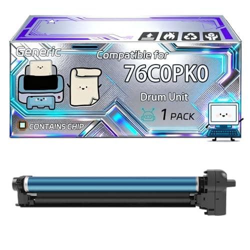 Image of 76C0PK0 Drum Unit Compatible for Lexmark CX924DTE CX920de CX923DTE CX924DXE Printers, With Chip, 100000 Pages, Vibrant Colours (1 Pack Cyan)