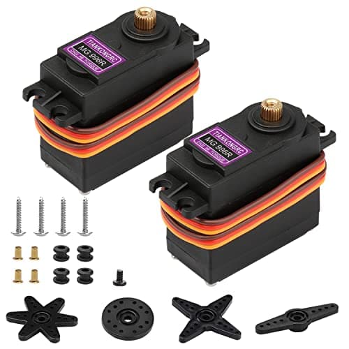 Image of yusvwkj RC Servo MG996 Servo 2Pcs Metal Gear High Speed Torque Digital Servo Motor for RC Helicopter Airplane Car Boat Mechanical Arm Biped Robot Waterproof
