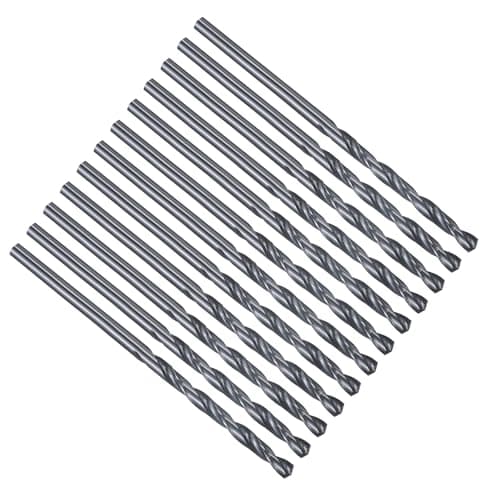Image of PATIKIL 2.7mm Drill Bit #36, Jobber Straight Shank M2 High-Speed Steel 135°Split Point Tip Nitriding Black for Stainless Steel Hard Metal - 12 Pack