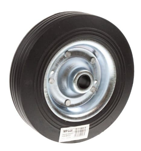 Image of Maypole 200 mm Replacement Steel Wheel For Jockey Wheels Tyre Width 48mm, Diameter 200mm, 300kg Max Static Load