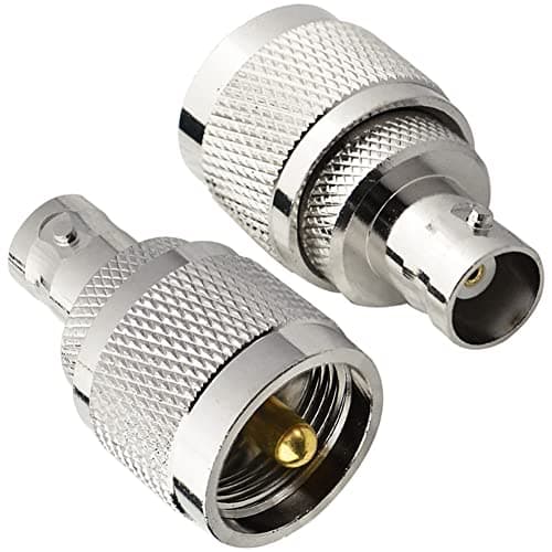 Image of Boobrie BNC Female to PL259 UHF Male Adapter PL259 UHF to BNC Adapter Ham Radio Connector Low Loss for CB Antenna SO239 Wireless LAN Devices Two way Radio Walkie Talkie Handheld Pack of 2