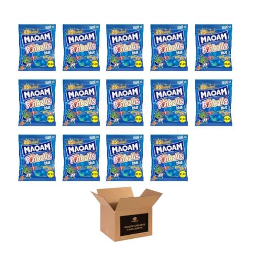 Image of Jellies Variety Pack – Fruity Chewy Sweets for Kids & Adults | Maoam Halloween Mixx, Joy Stixx, Mao Mixx, Pinballs, Stripes & Summer Berries | Party Sharing Sweets (Maoam Blue Pinballs 140g - Pack 14)