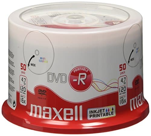 Image of Maxell 275701 - 50 x DVD-R - 4.7 GB (120min) 16x - white - printable surface - spindle - storage media