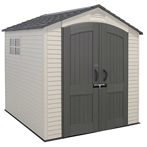 Image of Lifetime 60190 7 x 7ft Heavy Duty Plastic Shed, Beige