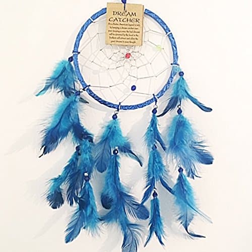 Image of Navy Blue Dream Catchers/Dreamcatchers Beautiful Home Decor & Kids Room Wall Hanging Party Bag Filler Item Catch All Those Bad Dreams No More Sleepless Nights