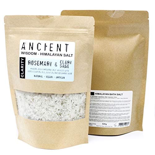 Image of Himalayan Bath Salt Blends - 500g (Clarity - Rosemary & Clary Sage Essential Oils + O)