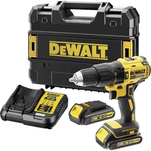 Image of DEWALT 18V XR Brushless Hammer Drill Driver with 2 X 2Ah Batteries and Charger in TSTAK, DCD778S2T-QW