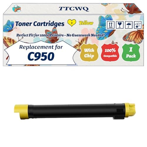 Image of Compatible for Lexmark C950 Toner Cartridges Work for Lexmark X952DE X952DTE X954 X954DTE X954DE X955DE X950DHE X950DE X950 C950DE Printers (1 Pack Yellow)