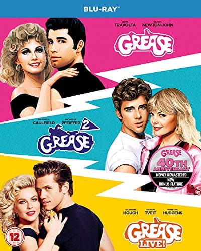 Image of Grease 40th Anniversary Triple (Grease/Grease 2/Grease Live) [Blu-ray] [2018] [Region Free]