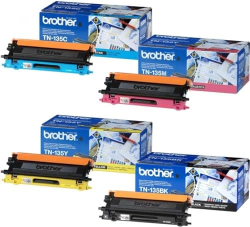 Image of Brother Original TN135, TN-135 Toner - Multipack of 4 Black Cyan Magenta Yellow for DCP-9040CN DCP-9042CDN DCP-9045CDN HL-4040CN MFC-9840CDW