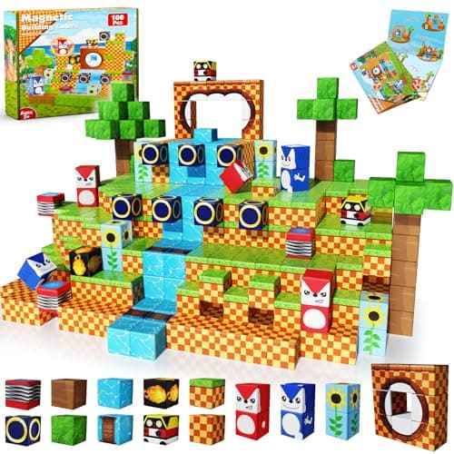 Image of Advent Calendar 2024, 100PCS Magnetic Building Blocks with Magnetic Cubes, STEM Building Montessori Sensory Toys Gifts for Kids Boys Girls Ages 3 4 5 6 7 8 9 10 Starter Set