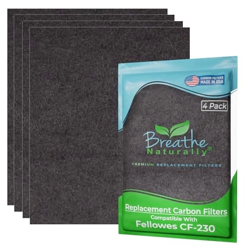 Image of Breathe Naturally AfterMarket Fellowes CF-230 Carbon Filter 4-Pack for the Fellowes AP-230PH Air Purifier (9372001)