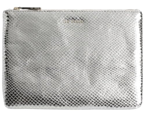Image of Ted Baker Snaksi Snake Detail Large Pouch, Silver