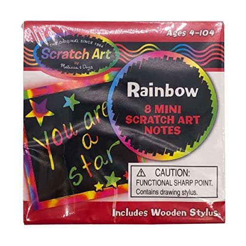 Image of Melissa & Doug Rainbow Mini Scratch Art Notes
