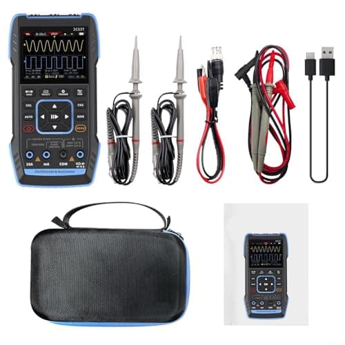 Image of 2C53T Handheld Digital Oscilloscope Multimeter Signal Generator 3 in 1 50MHz Bandwidth Dual Channel 250MSs Sampling High Precision Portable Test Tool(2C53T with P6100x2)