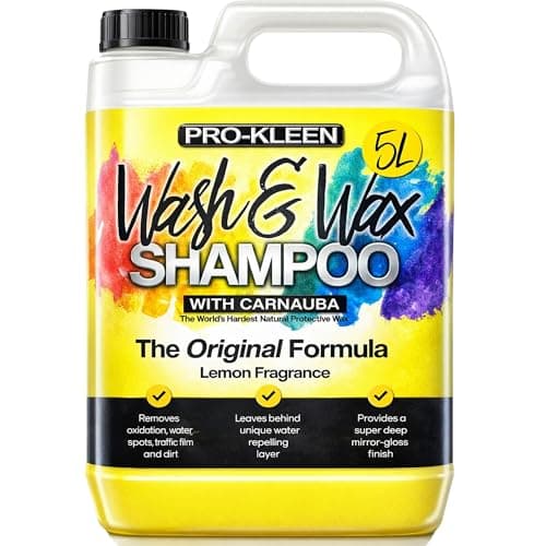 Image of 5 Litres Pro-Kleen Carnauba Wash and Wax Shampoo (Yellow - Lemon Fragrance)