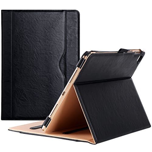 Image of ProCase Case for iPad Pro 9.7 - Premium PU Leather Stand Folio Cover for iPad Pro 9.7 Inch 2016 (A1673 A1674 A1675), with Pencil holder Document Card Pocket -Black