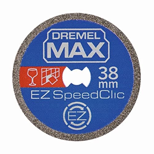 Image of Dremel MAX High Performance Cutting Wheel (SC545DM) Diamond Coated Cutting Disc with EZ SpeedClic System, 38mm, Max Life Durability