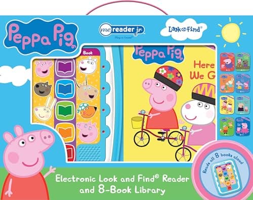 Image of Peppa Pig - Electronic Me Reader Jr and 8 Look and Find Sound Book Library - PI Kids
