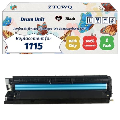 Image of TTCWQ Compatible for Ricoh 1115 Drum Unit Work for Ricoh Aficio 1015 1018 1018D 1113 1115 2015 2018 2018D 2020 2020D Printers (1 Pack Black)