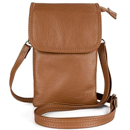 Image of befen Genuine Leather Phone Bag, Real Leather Phone Purse Wallet, Small Cell Phone Cross Body Bag for Women with Long Strap and Key Ring - Fit 8 Plus or Phone Less 6.5 Inch
