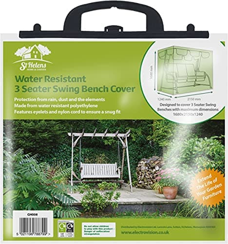 Image of St Helens Home and Garden Water Resistant 3 Seater Swing Bench Cover