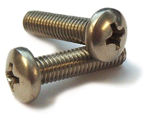 Image of A2 Stainless Steel Pan Phillips Machine Screws, 1/4"-28 UNF, 1/2" - 2" Long, Multi Pack Sizes (10, 1/4 X 1 1/2")