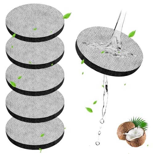 Image of 6 Pack Micro Disc Water Filter Discs Replacement Water Bottle Filter Discs Compatible with Brita Fill and Go Water Filter Bottles Carafes Reduce Chlorine Microparticles and Other Impurities