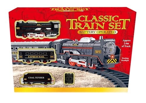 Image of KandyToys Classic Train Set | 2.4m Track | Headlight | Battery Operated