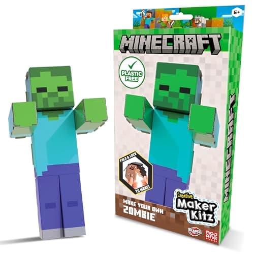 Image of BLADEZ Minecraft Make Your Own Zombie, Licensed Craft Set, Arts and Crafts for Boys and Girls, Licensed Toy for Kids, Creative Maker Kitz Toyz