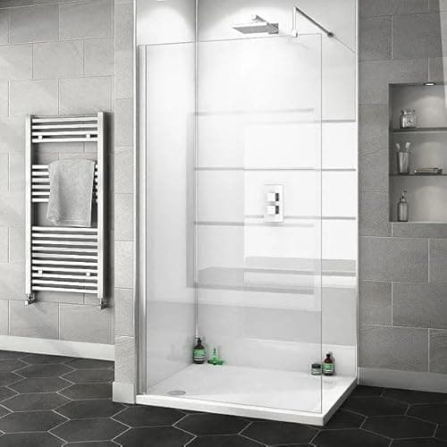 Image of White Gloss Shower Wall Panel, 1200mm x 2400mm x 10mm, PVC, Waterproof & Easy to Install Wall Panels