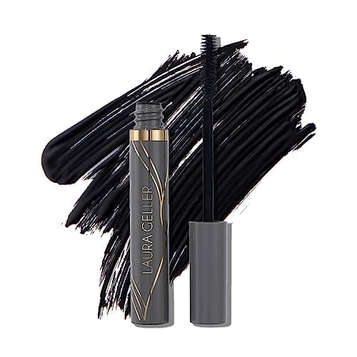 Image of LAURA GELLER Always There Waterproof Lengthening Mascara in Black | - Lengthening, Defining, Curling, Buildable Formula Eye Makeup- Innovative Lengthening Brush- 1 count
