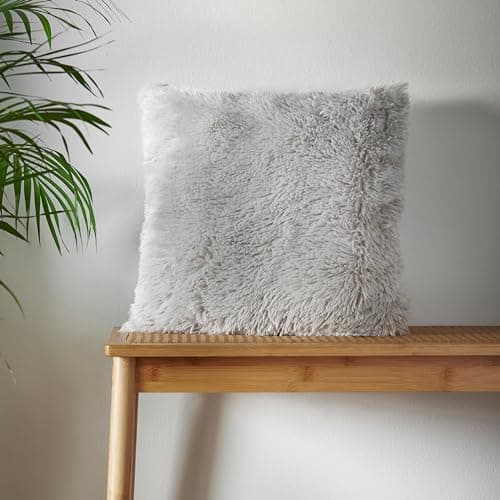 Image of Catherine Lansfield Cuddly Cushion 45x45cm Silver