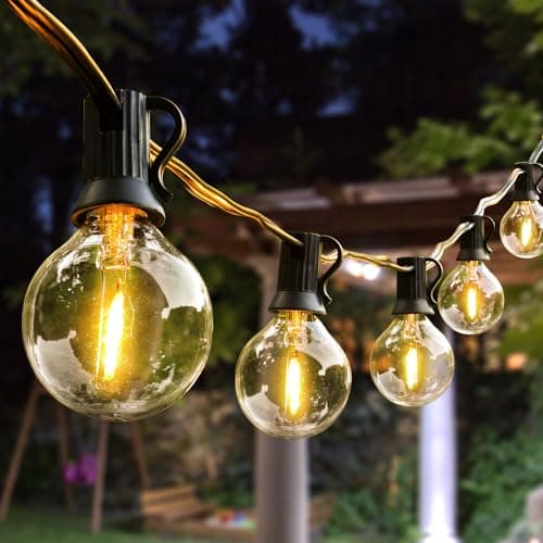 Image of AVANLO LED Outdoor String Lights, 50FT Garden String Lights Mains Powered, Festoon Lights with 30+2 Bulbs for Indoor & Outdoor Décor Wedding Patio Cafe Party