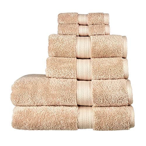 Image of Christy Renaissance 6 Piece Towel Set | Driftwood Beige | 100% Egyptian Cotton Pile | Luxuriously Soft and Super Absorbent | 675 GSM | 2 Bath Towels 2 Hand Towels 2 Face Cloths